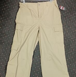 DKNY Women's Olive Wide Leg Cargo Pants